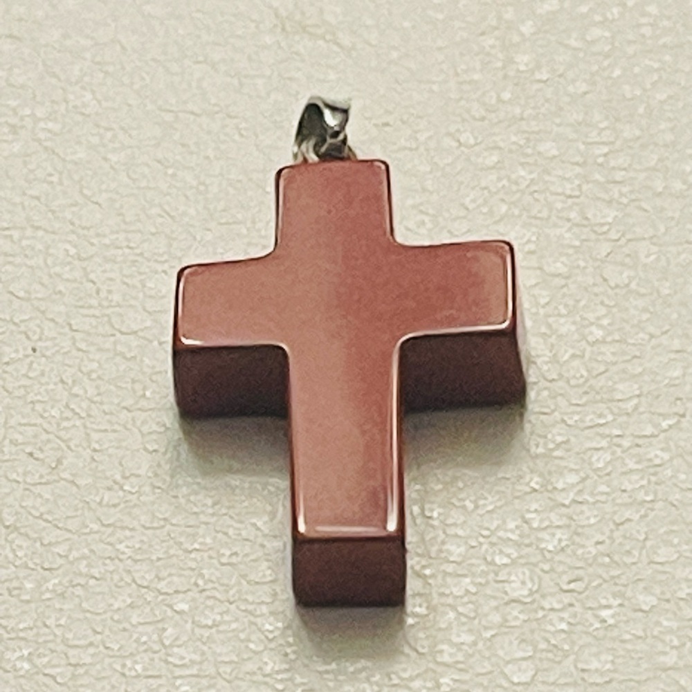 Gold Filled 18K Cross Pendant Red Jasper gemStone – BKGF Mark